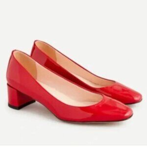 J. Crew Kate Pumps in Cherry Red Patent Leather, Size 8.5, Great Condition